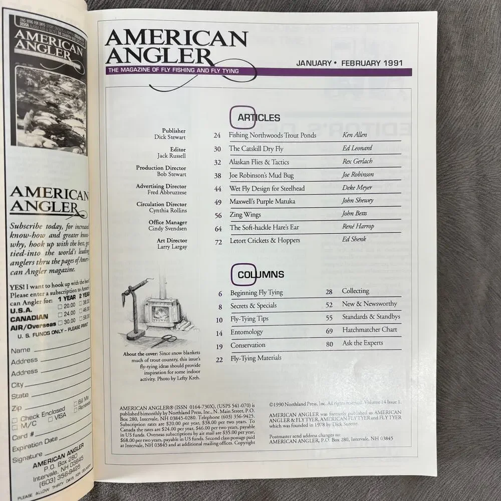 American Angler Magazine Lot of 4 Issues Vintage 1991-1996 Fly Fishing Fly Tying